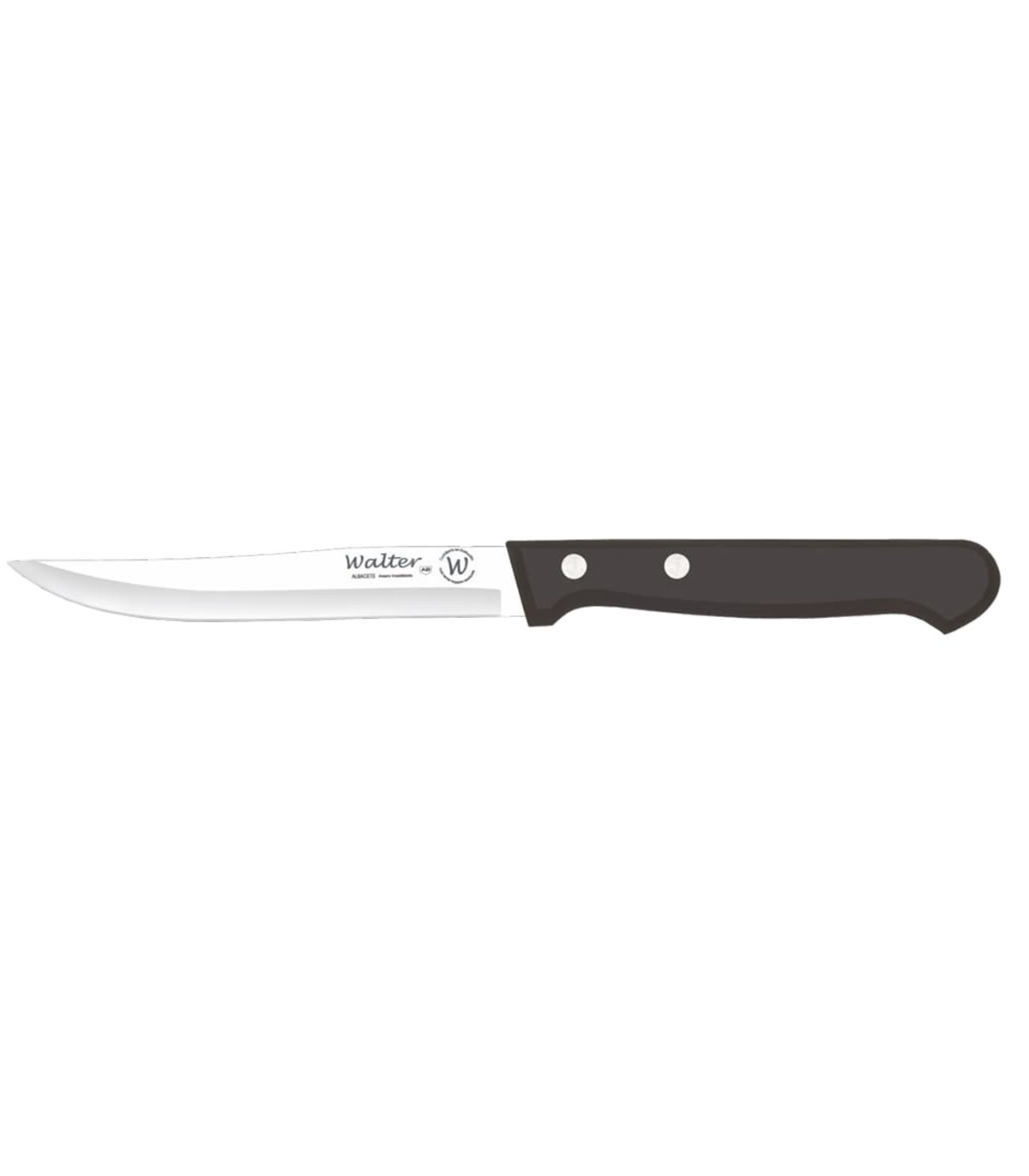 Cuchillo Verduras 13 Cm Con Filo - M.Negro Remache, Estuche 3 Uds