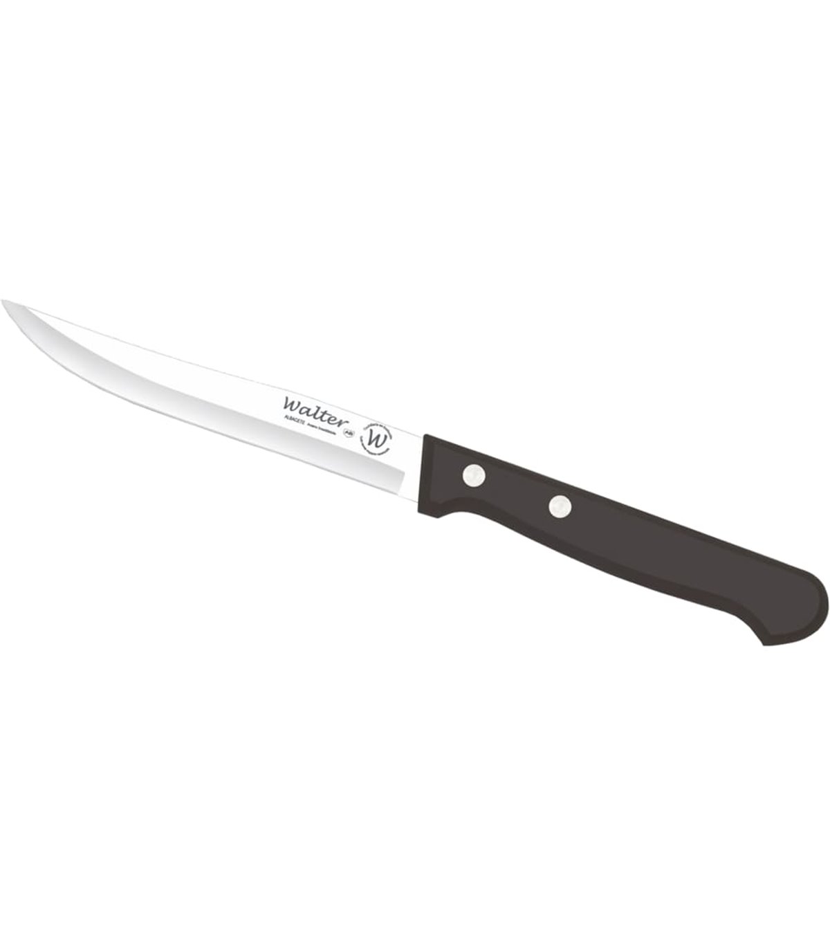 Cuchillo Verduras 13 Cm Con Filo - M.Negro Remache, Estuche 3 Uds