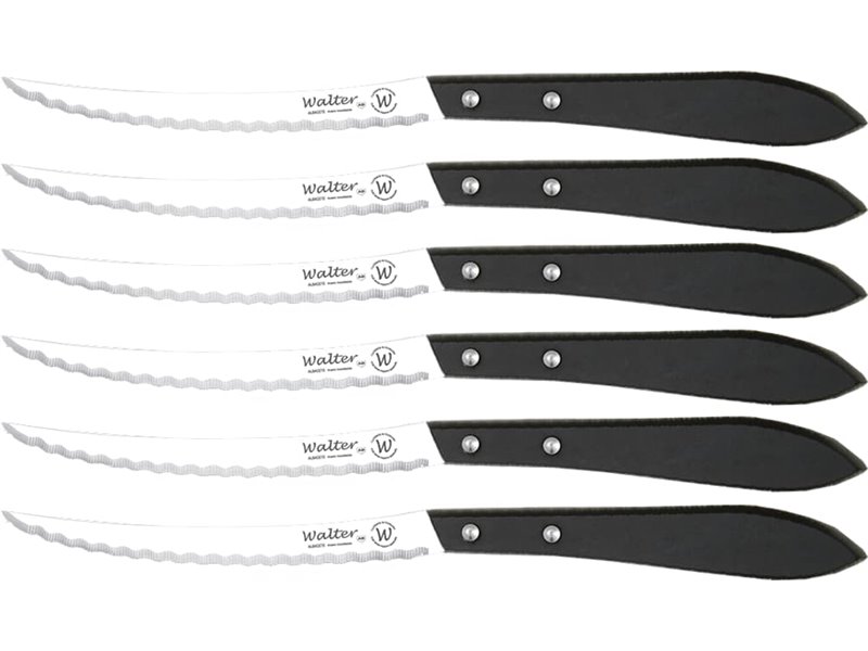 Cuchillos carne mesa 12 uds acero inoxidable 22 cms cuchillo