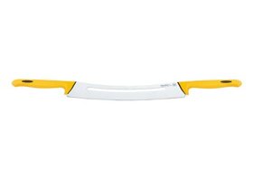 Cuchillo Quesero Curvo 26 Cm - 2 Mangos Amarillos