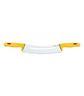 Cuchillo Quesero Curvo 26 Cm - 2 Mangos Amarillos