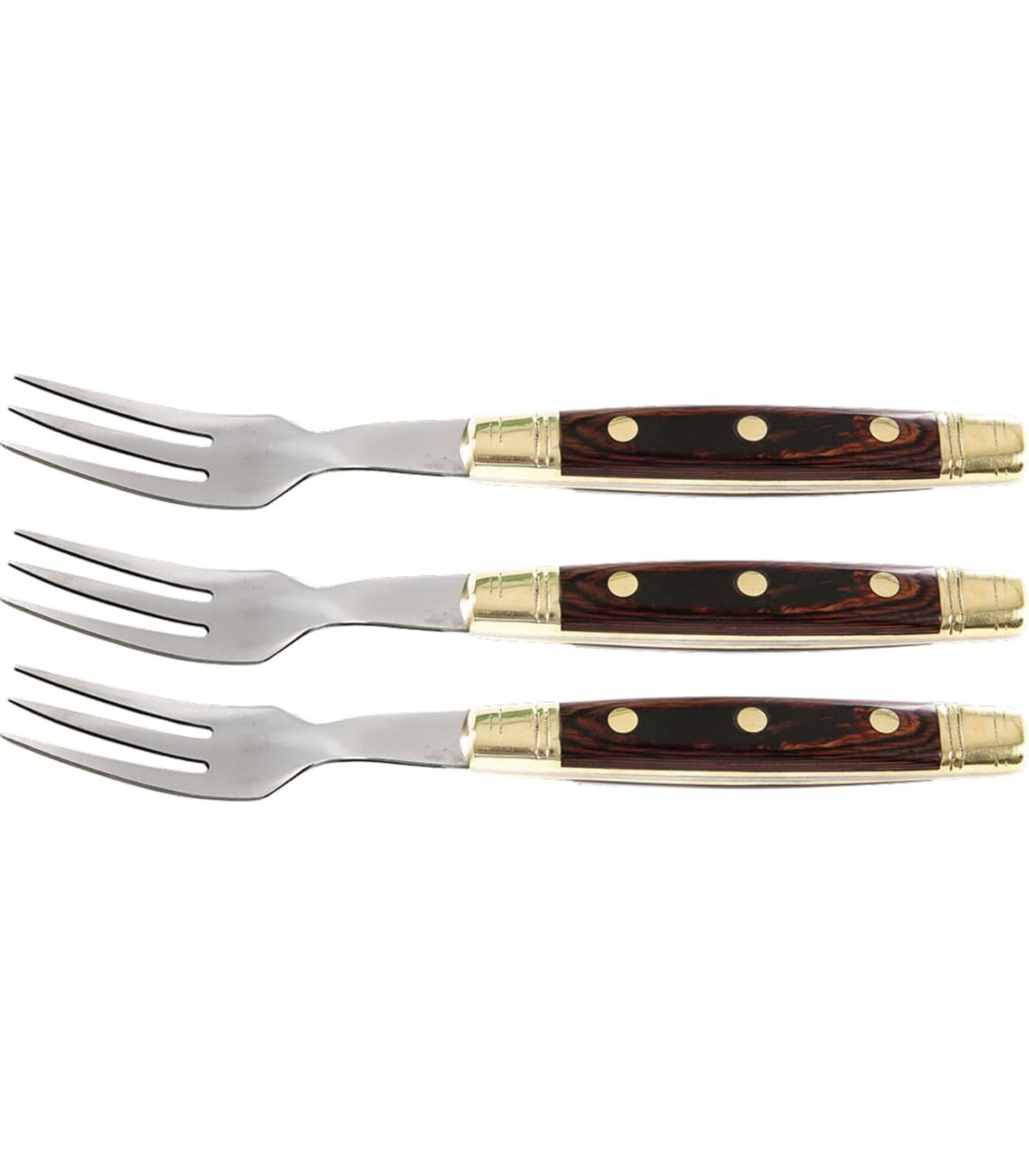 Juego 3 Uds. - Tenedor Tres Púas Mango Coral 9 cm