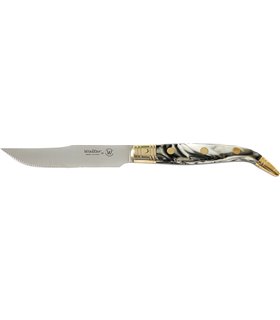 Juego 3 Uds. - Cuchillo Navaja Mango Metacrilato Asta de Toro 10,5 cm