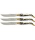 Juego 3 Uds. - Cuchillo Navaja Mango Metacrilato Asta de Toro 10,5 cm
