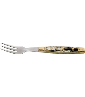Juego 3 Uds. - Tenedor Tres Púas Mango Metacrilato Asta de Toro 9 cm