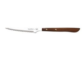 Juego 6 uds. - Cuchillo Chuletero 10,5 cm - Mango Madera prensada