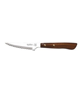 Juego 6 uds. - Cuchillo Chuletero 10,5 cm - Mango Madera prensada