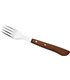 Juego 6 uds. - Tenedor Chuletero 9 cm - Mango Madera prensada