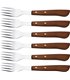 Juego 6 uds. - Tenedor Chuletero 9 cm - Mango Madera prensada